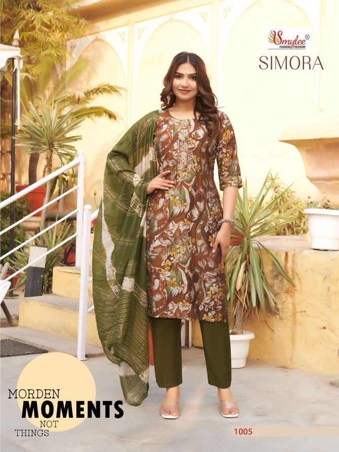 Simora By Rung Roman Silk Printed Kurti With Bottom Dupatta Wholesale Price In Surat 